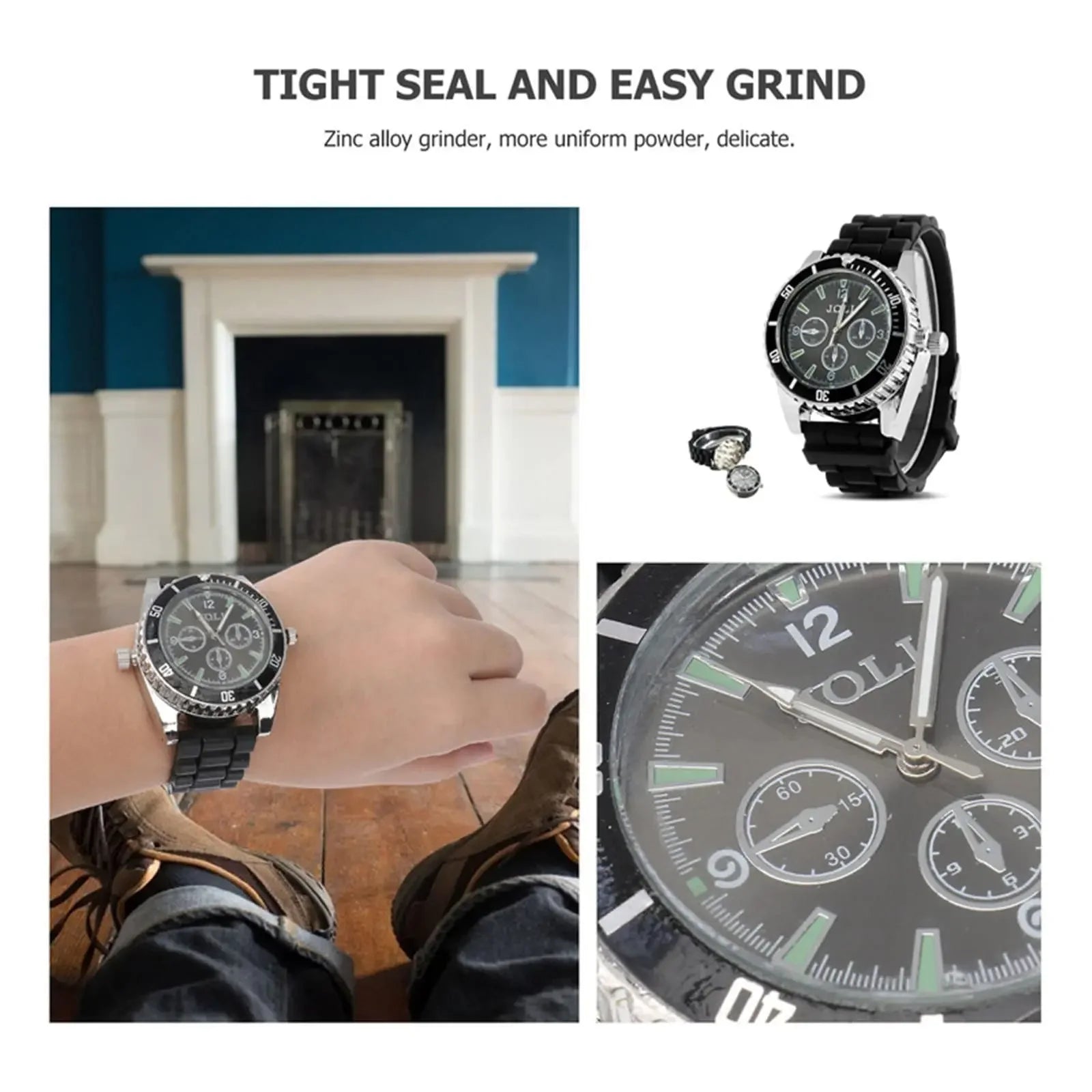 Grinder Watch 2-in-1 - Discreet & Stylish - Premium rolling machines and accessories for smooth joints.